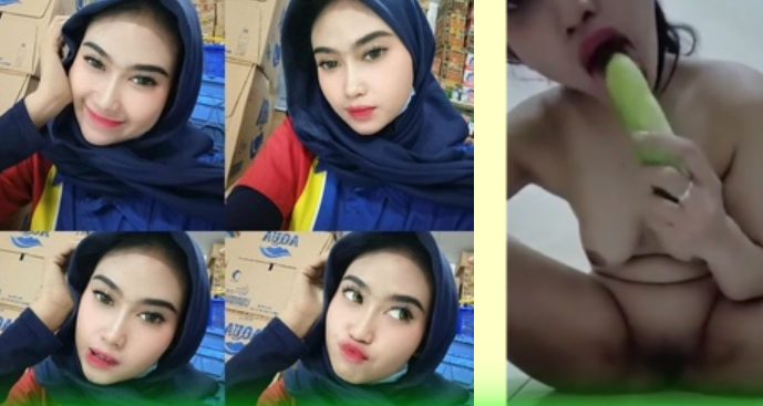 Pegawai Indomart Jilbab Semok Seksi Doyan Colmek Timun
